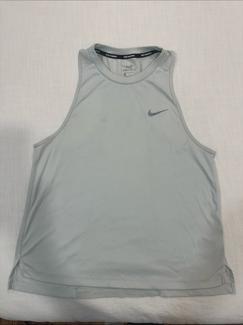 Nike Running Dri-FIT Gray Mesh Racerback Tank Top